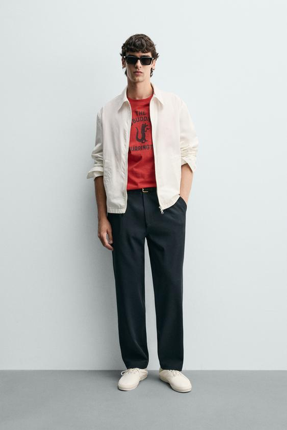 ZARA БРЮКИ STRAIGHT FIT КОМФОРТ, МОРСКОЙ СИНИЙ
