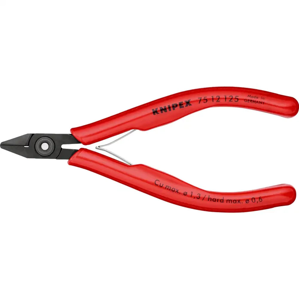 Кусачки боковые для электроники чернёные 125 мм Knipex 75 12 125