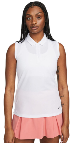 Женское поло Nike Dri-Fit Victory Sleeveless Polo - белый