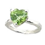 Кольцо Зеленое сердце с фианитом / Green Heart