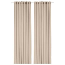 Комплект штор IKEA ROSENROBINIA (РОЗЕНРОБИН), Бежевый, 145x250 см, 2 шт