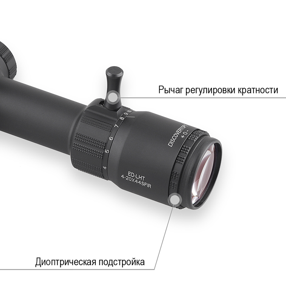 Оптический прицел DISCOVERY ED-LHT 4-20X44SFIR (сетка MIL)