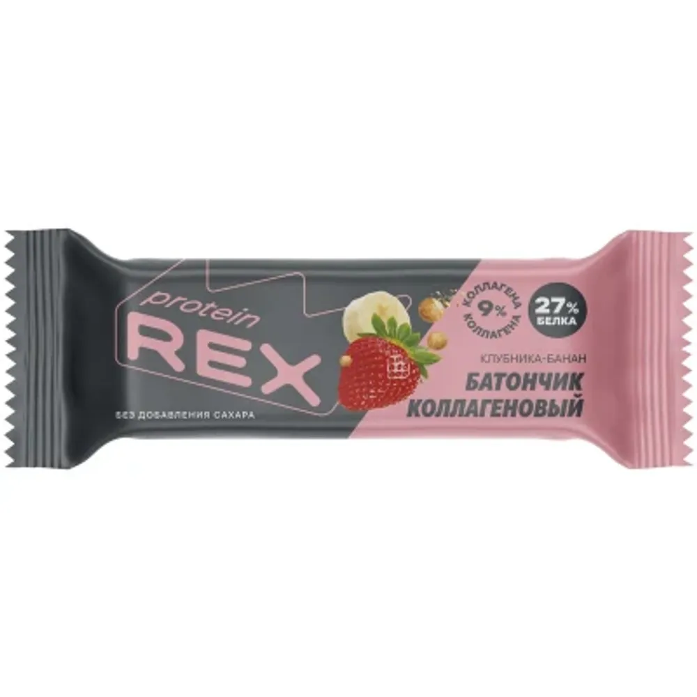 Батончик REX глазированный Клубника-Банан 45г