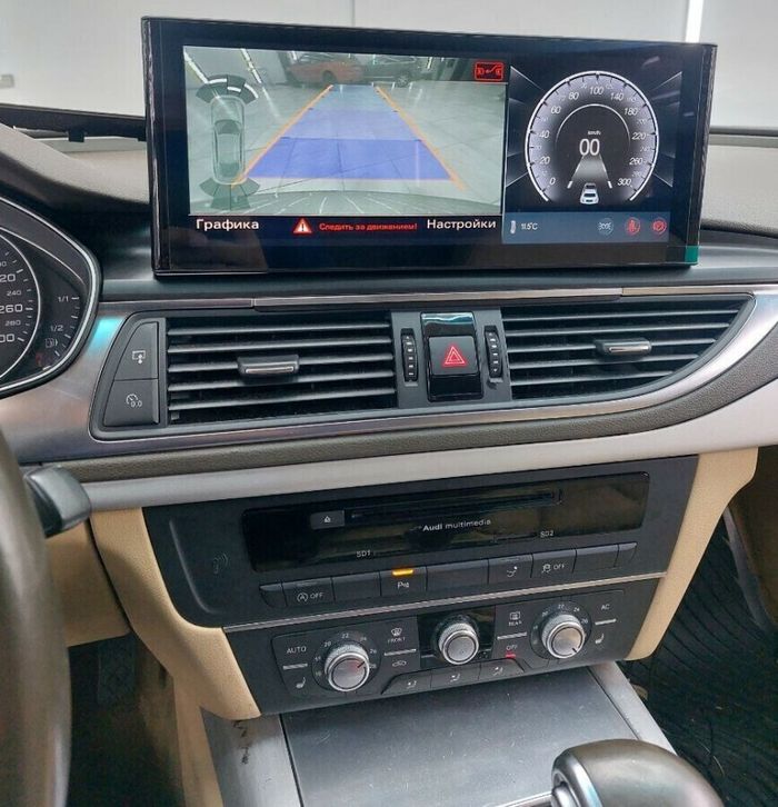 Магнитола для Audi A6/A7 2011-2018 (штатный экран 6.5") - RDL-8506 монитор 12.3" на Android 14, Быстрая, CarPlay, 4G SIM-слот