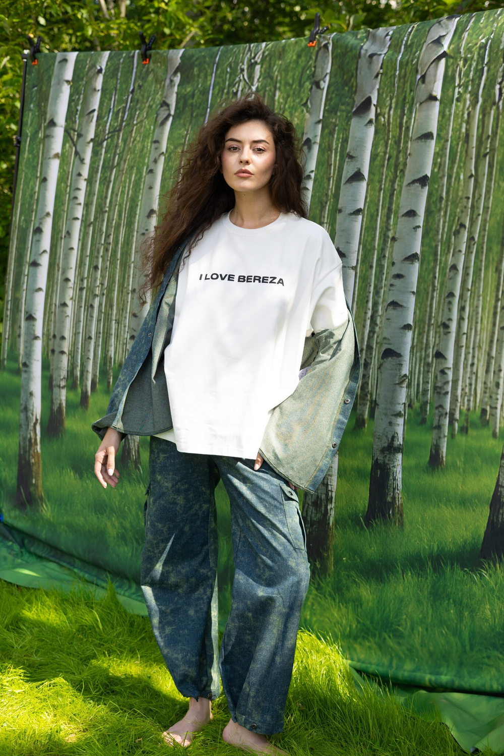 Джинсы Cargo Forest Girl (Dark Blue Green)