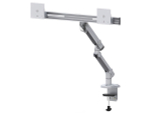 ErgoFount DFST-202DC Шарнирное настольное крепление для 2 мониторов диагональю до 27'' с двухколенным вылетом, газово-пружинным амортизатором и зажимом к столу типа "С". Цвет - серебристый