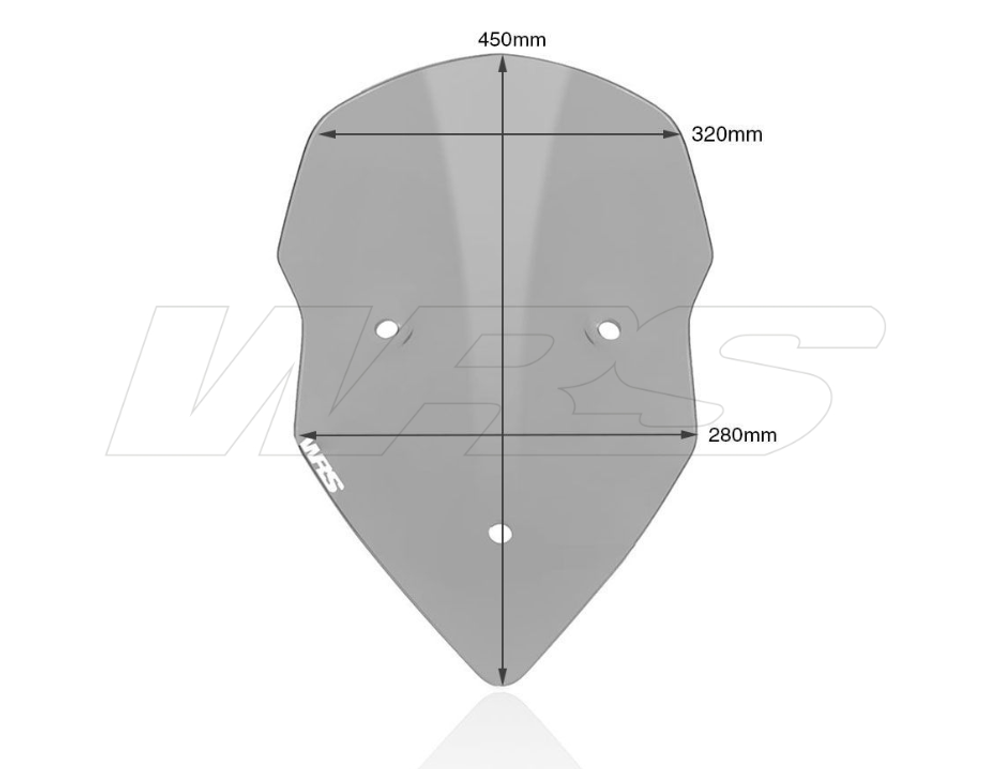 WRS Ветровое стекло Intermedio Ducati Multistrada 1200 / S (2010-2012) затемненное DU013F