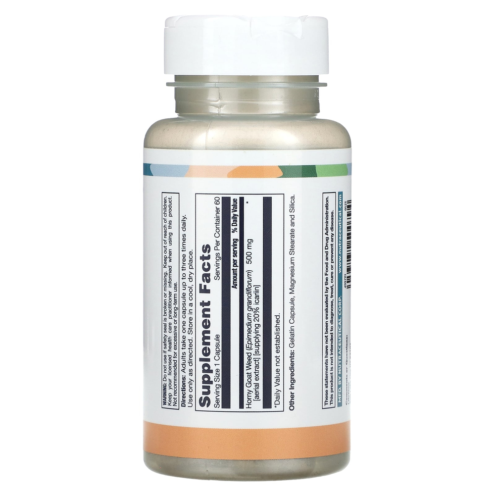 LifeTime Vitamins, Horny Goat Weed, 500 мг, 60 капсул