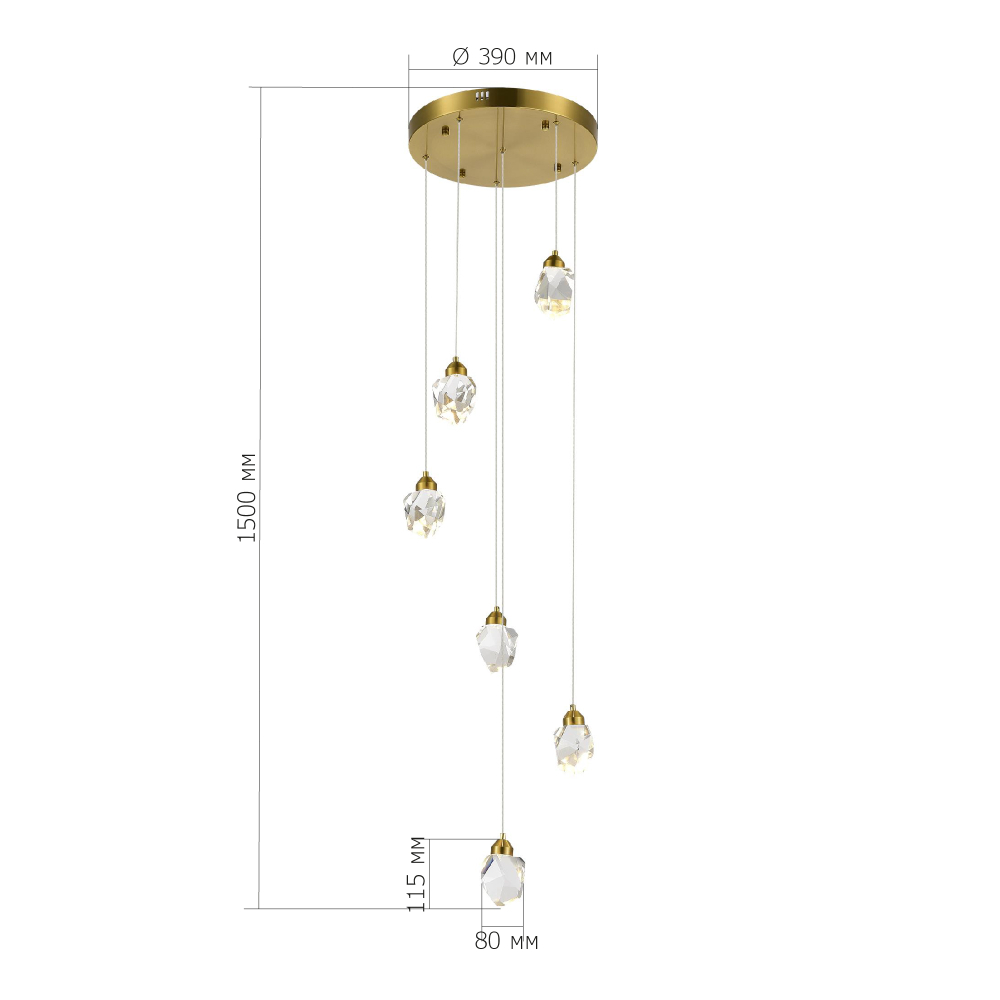 Светильник подвесной CASCATO LED 18W 3000K