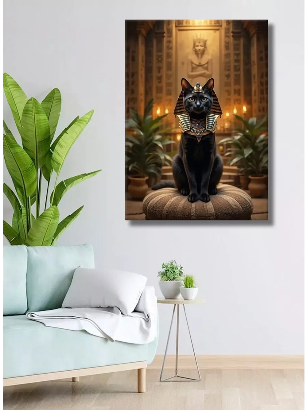 Картина "Царица с кошкой", галерейная 30х40см 1шт.