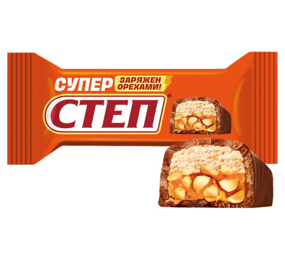 Конфеты Super Степ из мягкой нуги и карамели с арахисом, Славянка, 1 кг