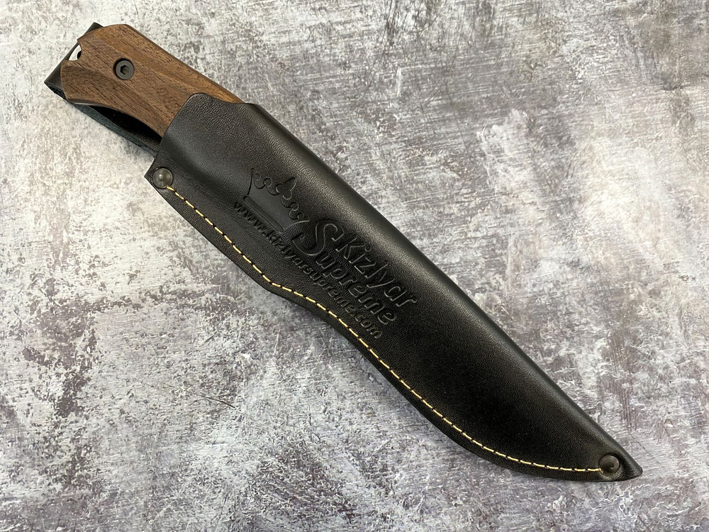 Туристический цельнометаллический нож Atlantis AUS-10Co StoneWash, Kizlyar Supreme, 4610094293086