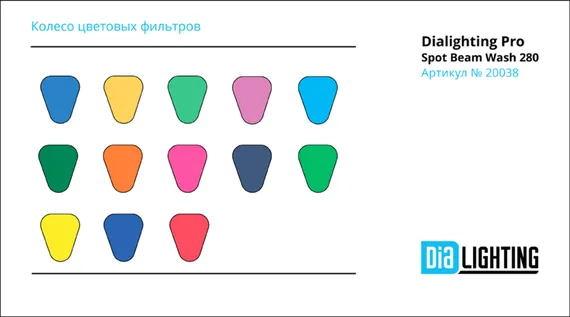DiaLighting Pro Spot Beam Wash 280 вращающаяся голова BSW,  лампа 280Вт