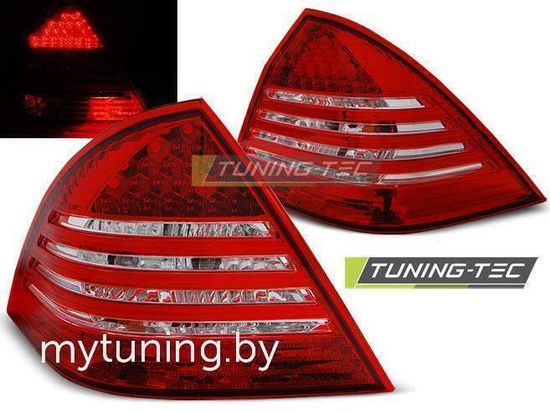 Задние фонари Mercedes C W203 red white led