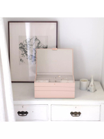 Органайзер для украшений и часов Stackers Classic Jewellery Box, 3 секции -Dove Grey & Rose (Navy Blue / темно-синий / Navy Blue / Органайзер с крышкой)