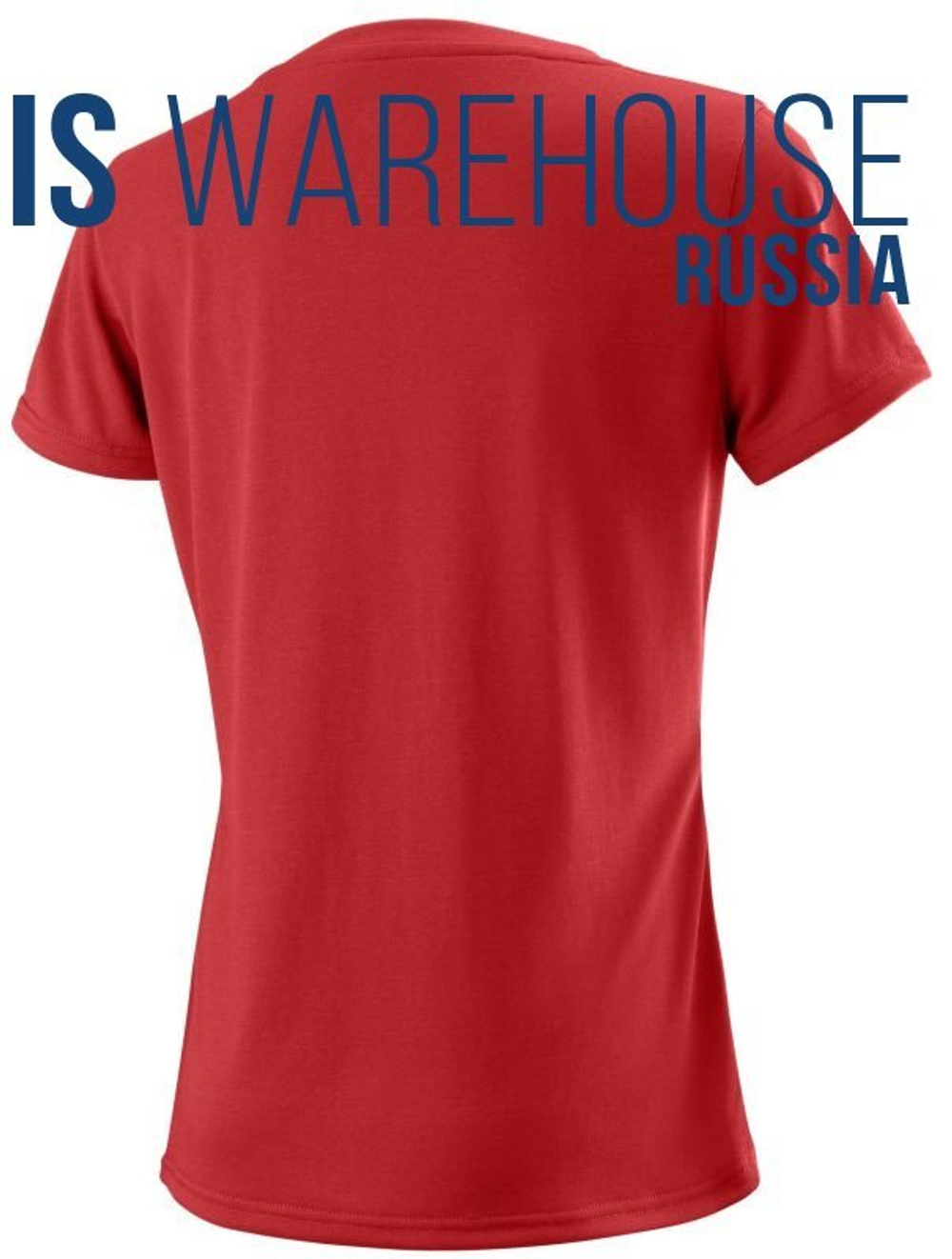 Женская футболка теннисная Wilson W Uwii Script Tech Tee - red/white
