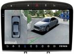 Магнитола для Peugeot 308 2007-2014, 408 2012-2022 - Teyes CC3-2K-360 на Android 10, Быстрая, 2K QLED, CarPlay, 4G SIM-слот, 4 камеры в комплекте
