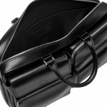 VERSACE Smooth Leather With Cow Leather One Shoulder Crossbody Handheld Briefcase Laptop Bag Men"s Black
