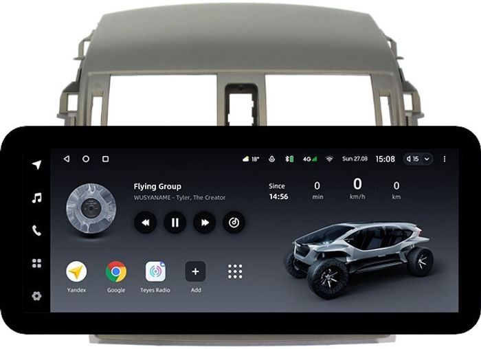 Магнитола для Toyota Corolla 150 2006-2013 (рамка тип 2) - Teyes LUX ONE ROUND монитор 12.3" 2K QLED на Android 10, Быстрая, CarPlay, 4G SIM-слот
