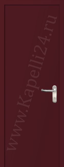 Дверь влагостойкая пластиковая KAPELLI multicolor ДГ RAL 3005 Винно-красный + коробка