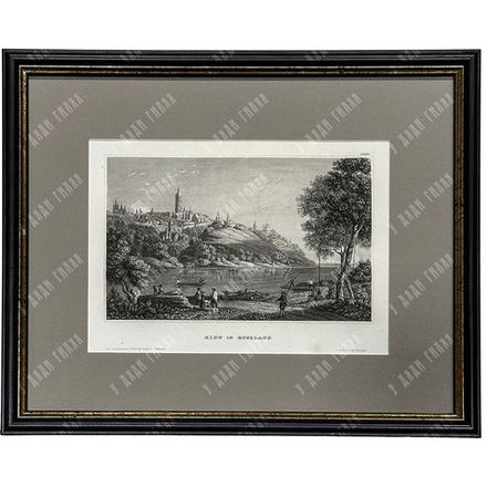 Киев. Гравюра на стали. Хильдбургхаузен, Германия. 1840-е гг.