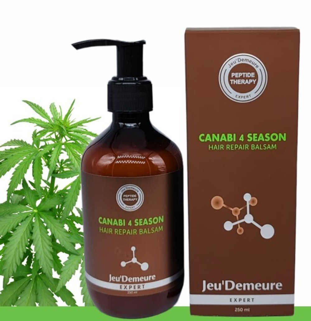 Восстанавливающий бальзам с маслом семян конопли | CANABI 4 SEASON HAIR REPAIR BALSAM, 250 мл