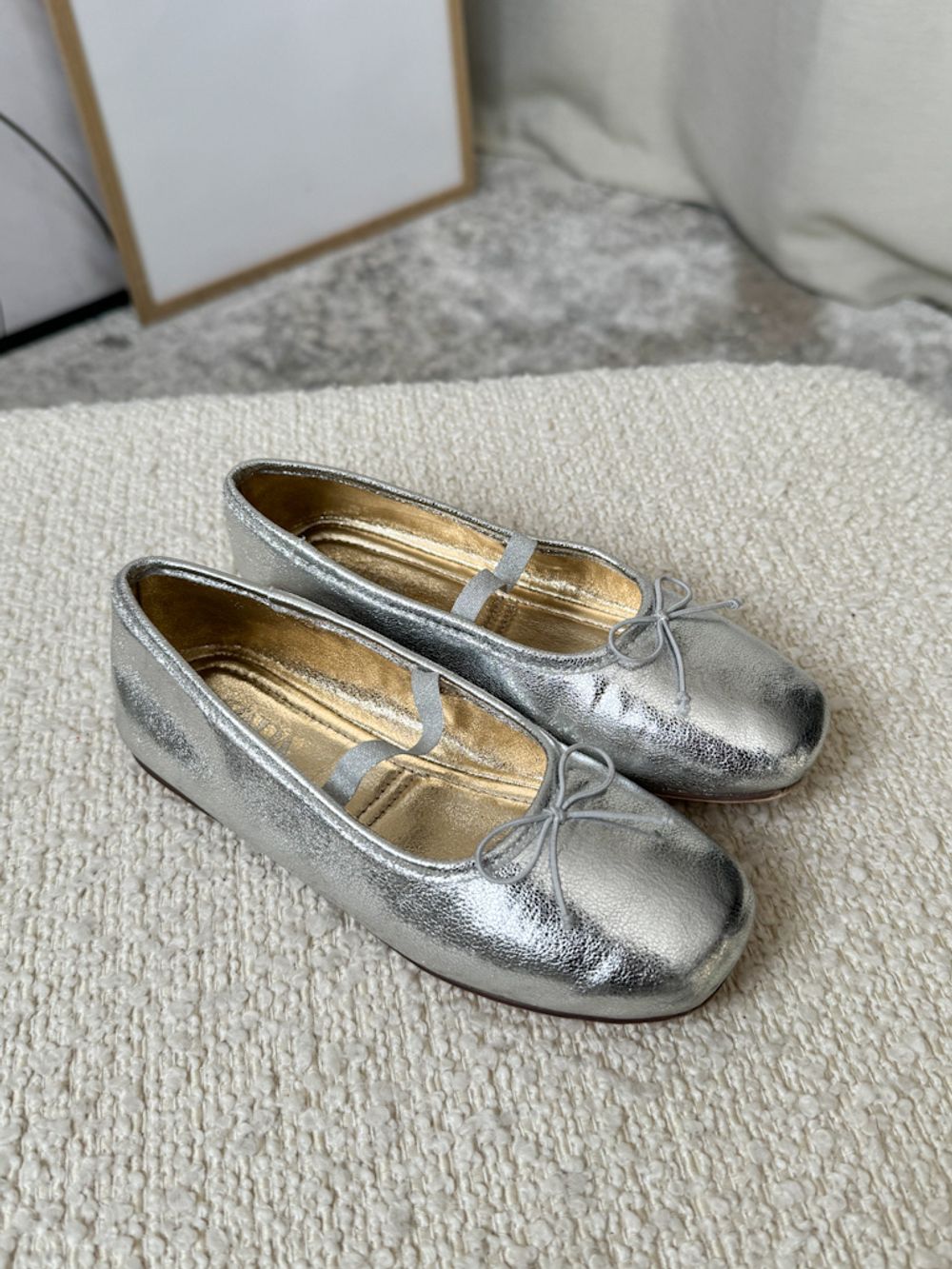 Серебристые туфли Zara, 28,5