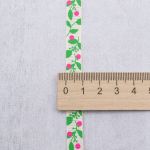 Лента репсовая (в рубчик) с рисунком 10.0 мм / 45.72 метра, ID 10111, цв. молочный, 24511