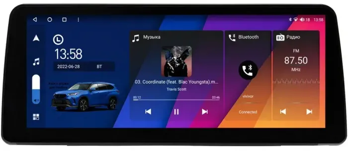 Магнитола для Audi Q5 2008-2016 - Canbox H-Line 0591 монитор 12.3" QLED в стиле BMW на Android 10, Быстрая, ТОП-процессор, CarPlay, 4G SIM-слот