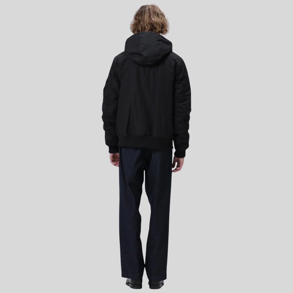 Бомбер Alpha Industries MA-1 Hooded Regular Fit Black (Черный)