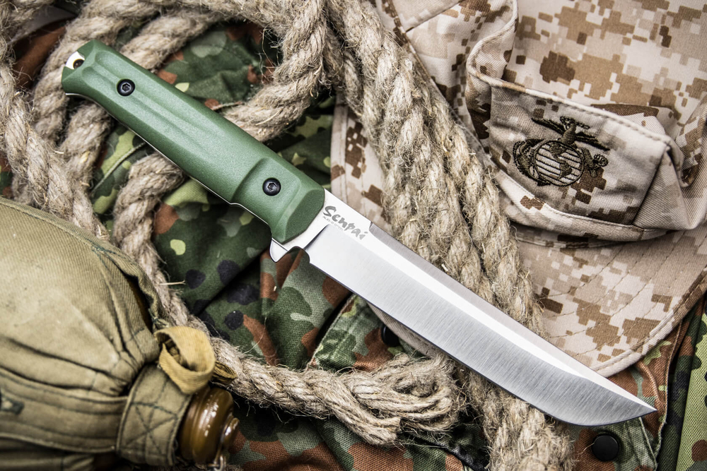 Тактический нож Senpai AUS-8 StoneWash Олива - изображение 5