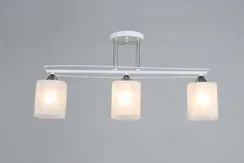 Люстра потолочная Rilon 1698/3 WT+CH, 3×40 Вт, хромированная и белая