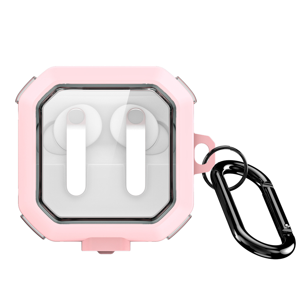 Чехол с рамками розового цвета из TPU и PC для наушников Samsung Buds4 и Buds 4 Pro, серия SECD Series Case от Dux Ducis