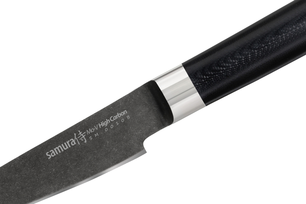 Нож кухонный овощной 9см Samura Mo-V Stonewash SM-0010B/K