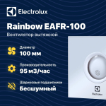 Вентилятор вытяжной 100 мм с обратным клапаном для дома / кухни/ бани