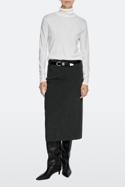 Massimo Dutti Сапоги на каблуке из мягкой кожи , черный