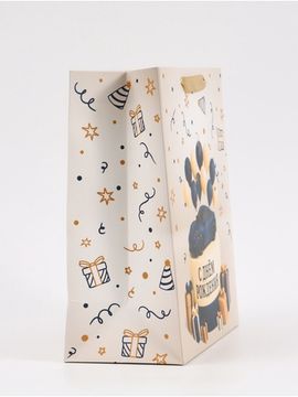 Пакет подарочный «С Днём рождения. Торт машинка», 23×27×11.5 см