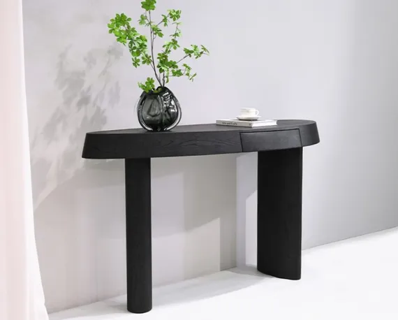 Консоль 5167 с выдвижным ящиком, 150х87 см, черное дерево