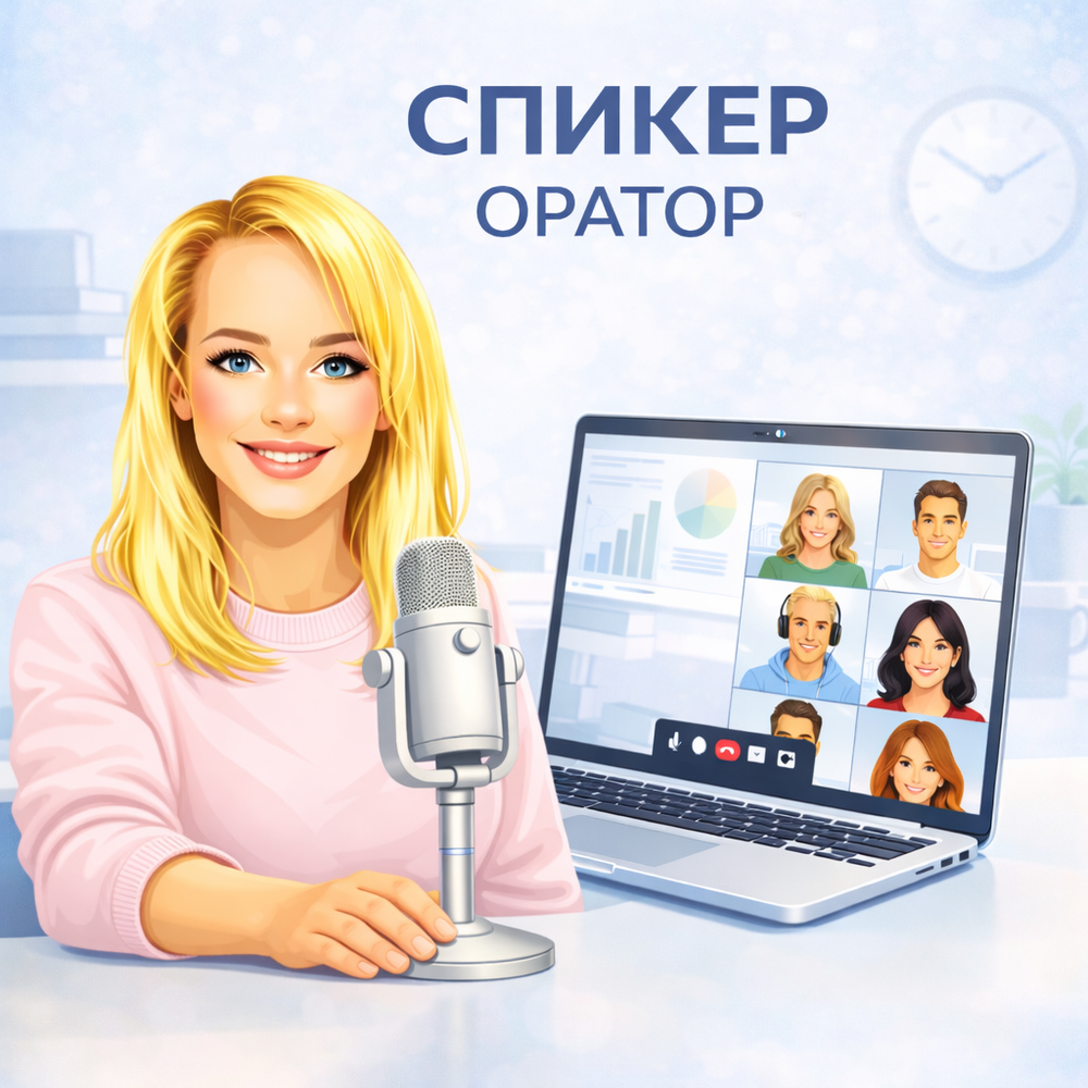 СПИКЕР - ОРАТОР 12 онлайн-сессий / полный курс / подписка - 3 месяца