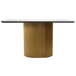 Стол Bradex Home Festa 140x85x77см, керамогранит Calacatte gold мрамор