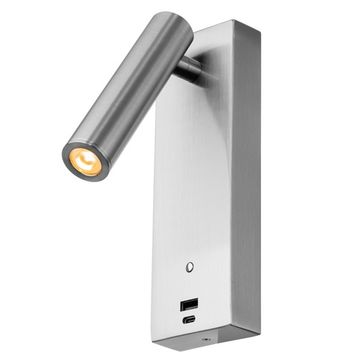 Светильник с разъёмами USB и Type-C 3W 3000K CL704432 хром Декарт Citilux