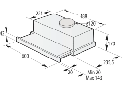 Встраиваемая вытяжка Gorenje TH606E4X