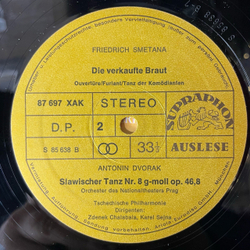 Винтажная виниловая пластинка Bedrich Smetana Сметана, Antonin Dvorak Дворжак, Melodien Von Der Moldau Мелодии из Влтавы (Германия 1974)