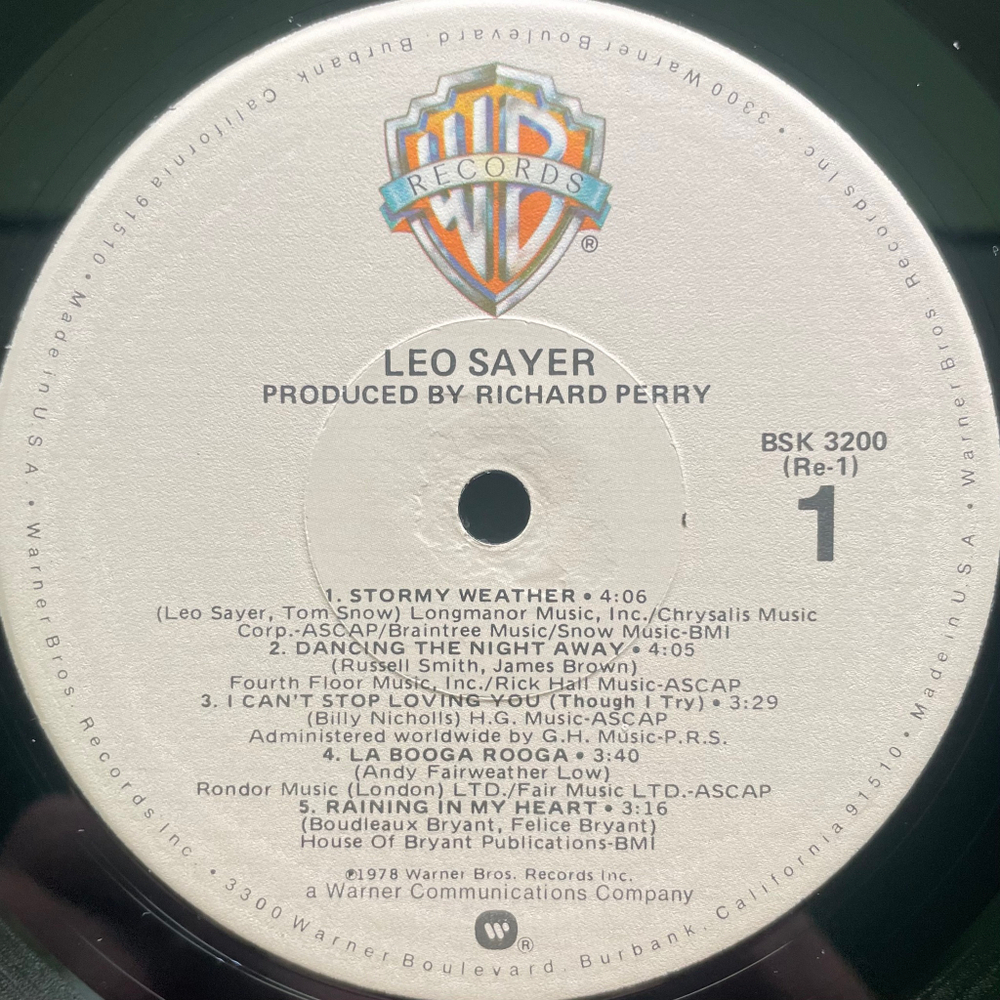 Leo Sayer ‎– Leo Sayer (США 1978г.)