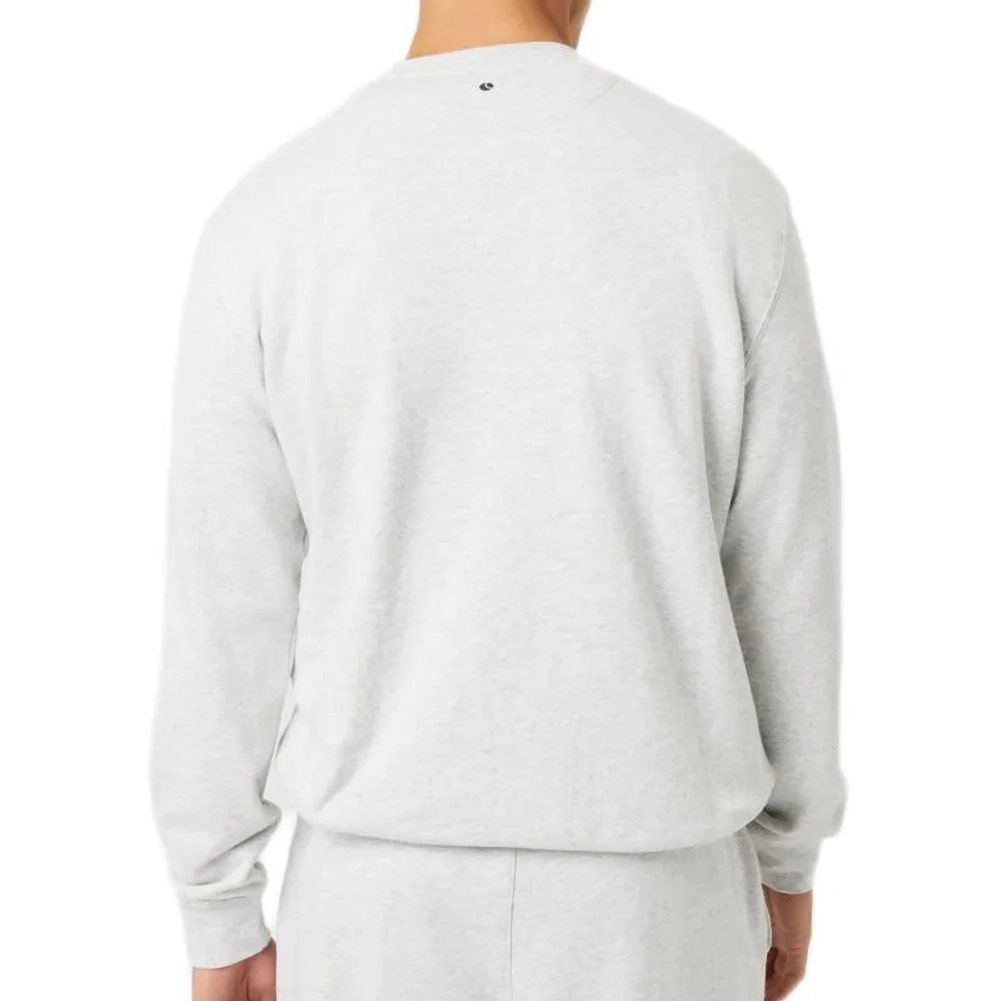 Мужская теннисная кофта Björn Borg Classic Print - ultra light grey melange