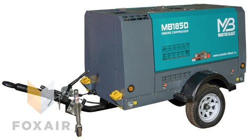 Винтовой дизельный компрессор Master Blast MB185D-7