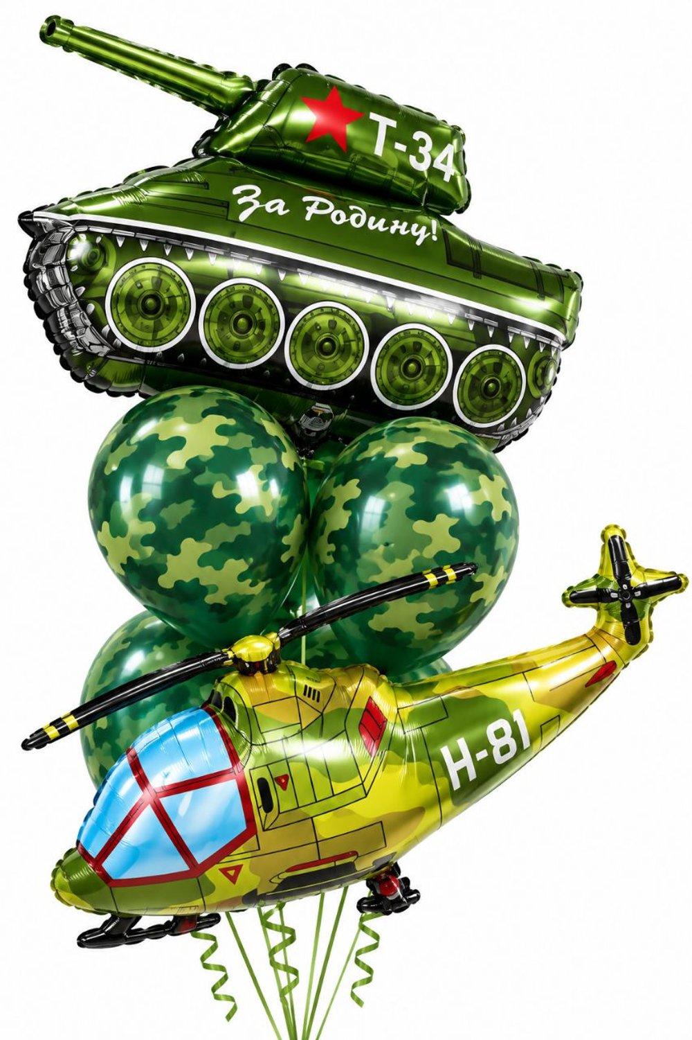 Букет шаров "Военная техника"