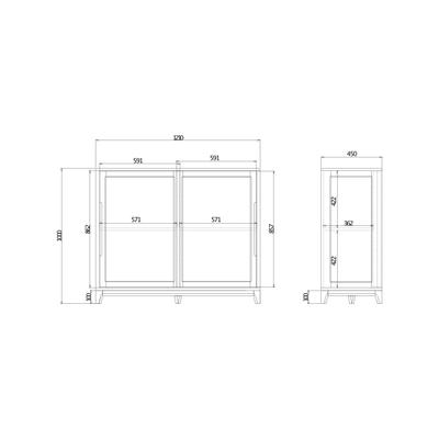 Низкая витрина Case CS160