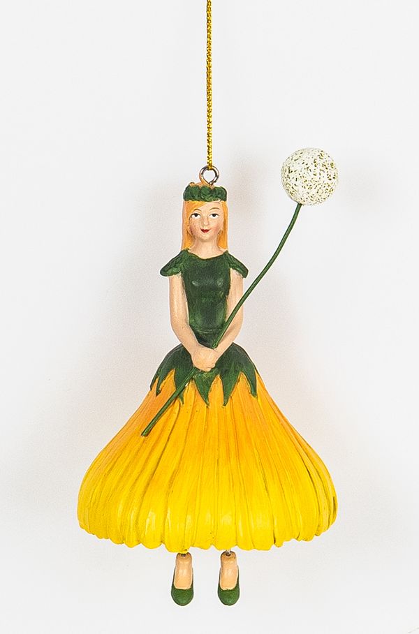 Фигурка декоративная Fiebiger Floristik: Blumenmädchen (цветочная фея) Одуванчик l=11 см
