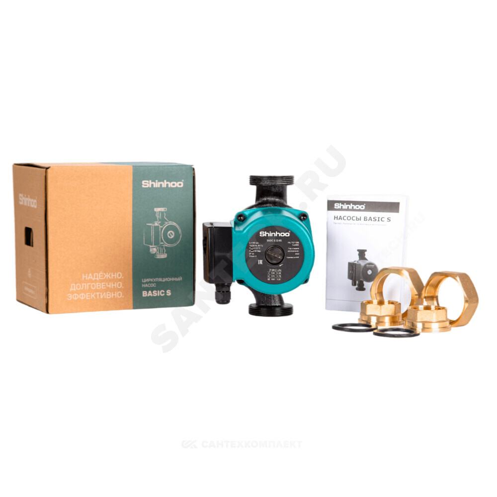 Насос циркуляционный с мокрым ротором BASIC S 32-8S 180 PN10 1х230В/50 Гц Shinhoo 71211006